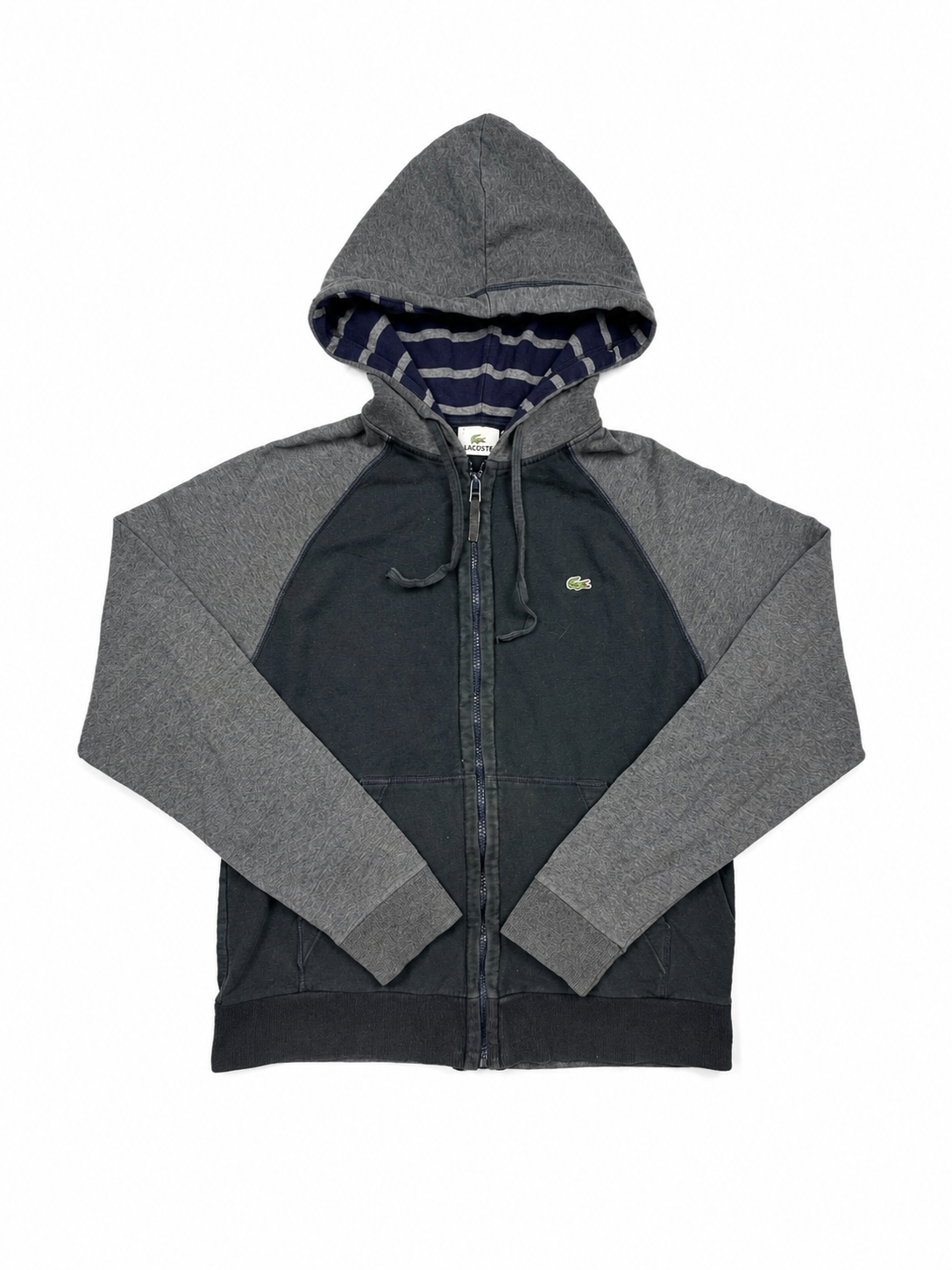 Lacoste black/grey zip up jacket