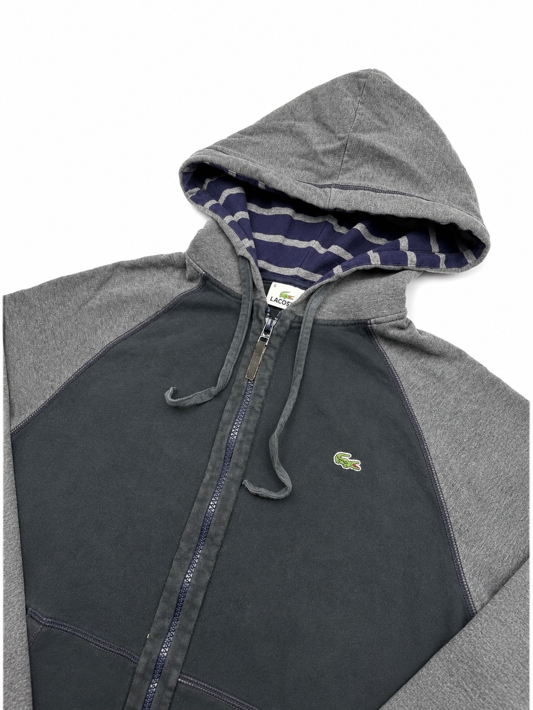 Lacoste black/grey zip up jacket