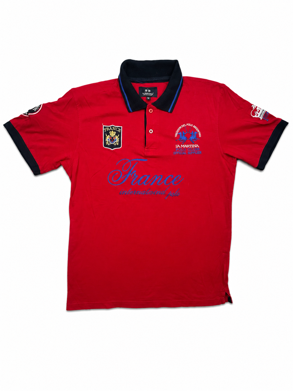 La martina red polo
