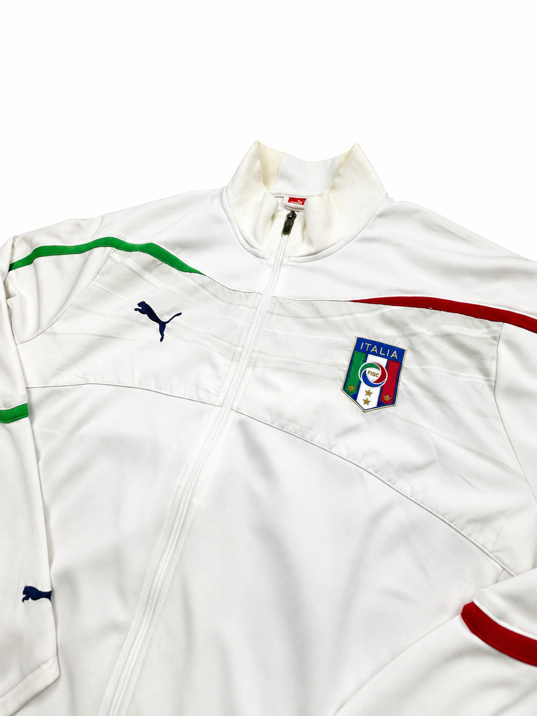 Puma white italy zip up jacket