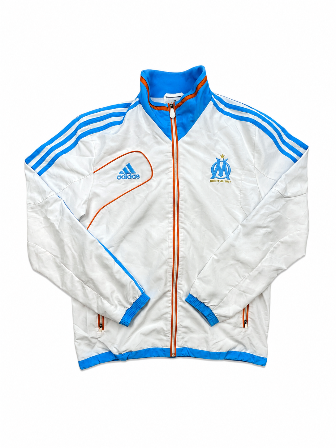 Adidas white marseille tracksuit
