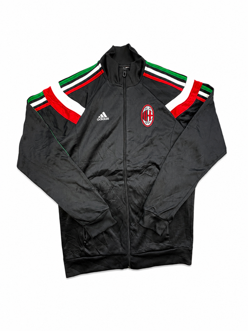 Adidas black AC milan zip up jacket