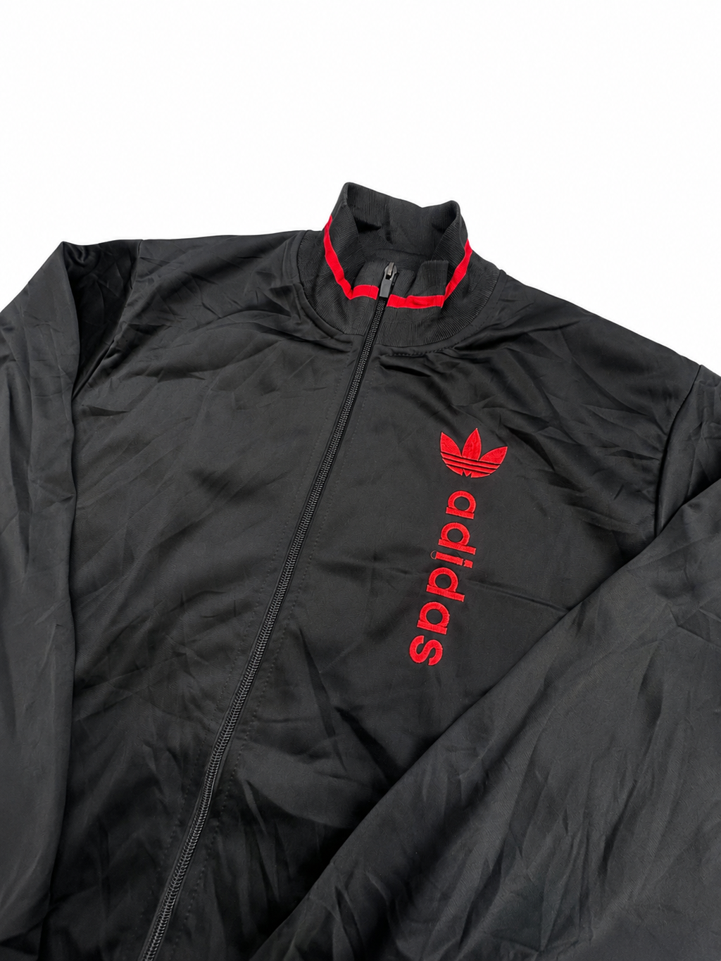 Adidas black/red zip up jacket