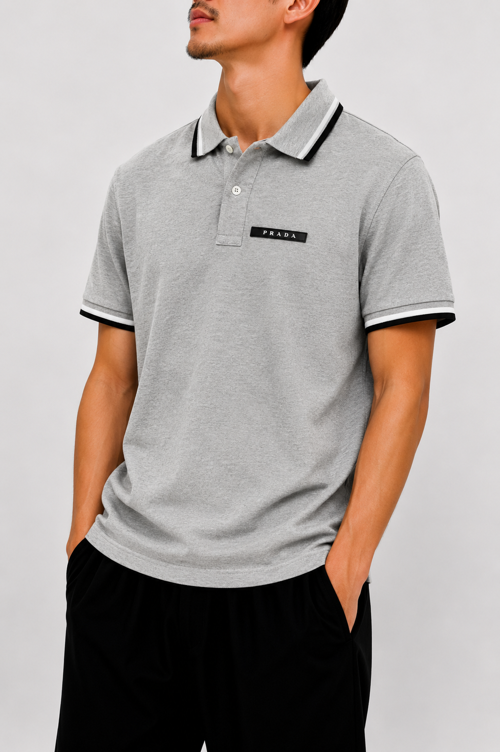 Prada grey polo