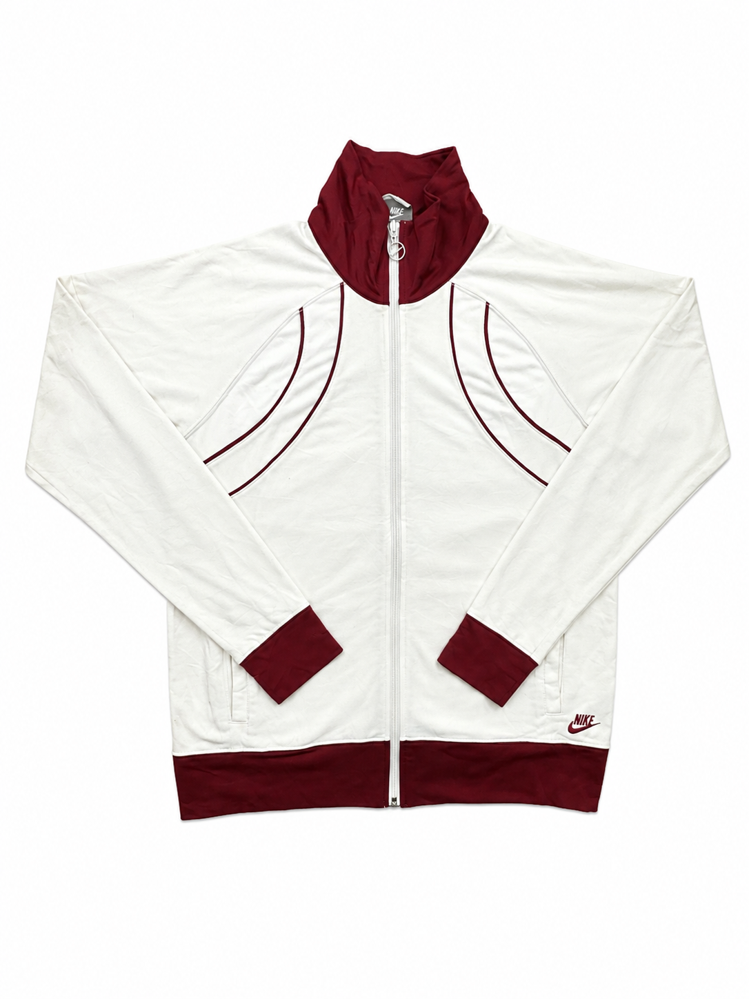 Nike white/red zip up jacket