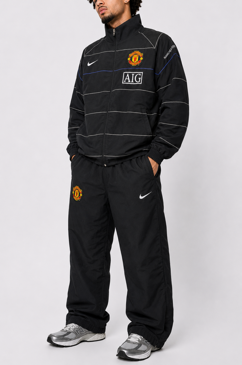 Nike black Man united tracksuit