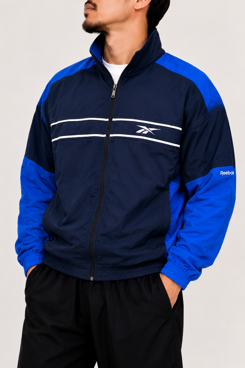 Reebok blue zip up jacket