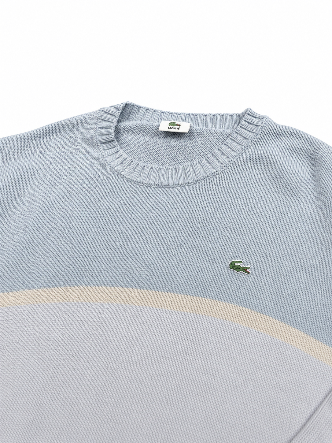 Lacoste babyblue/white sweater
