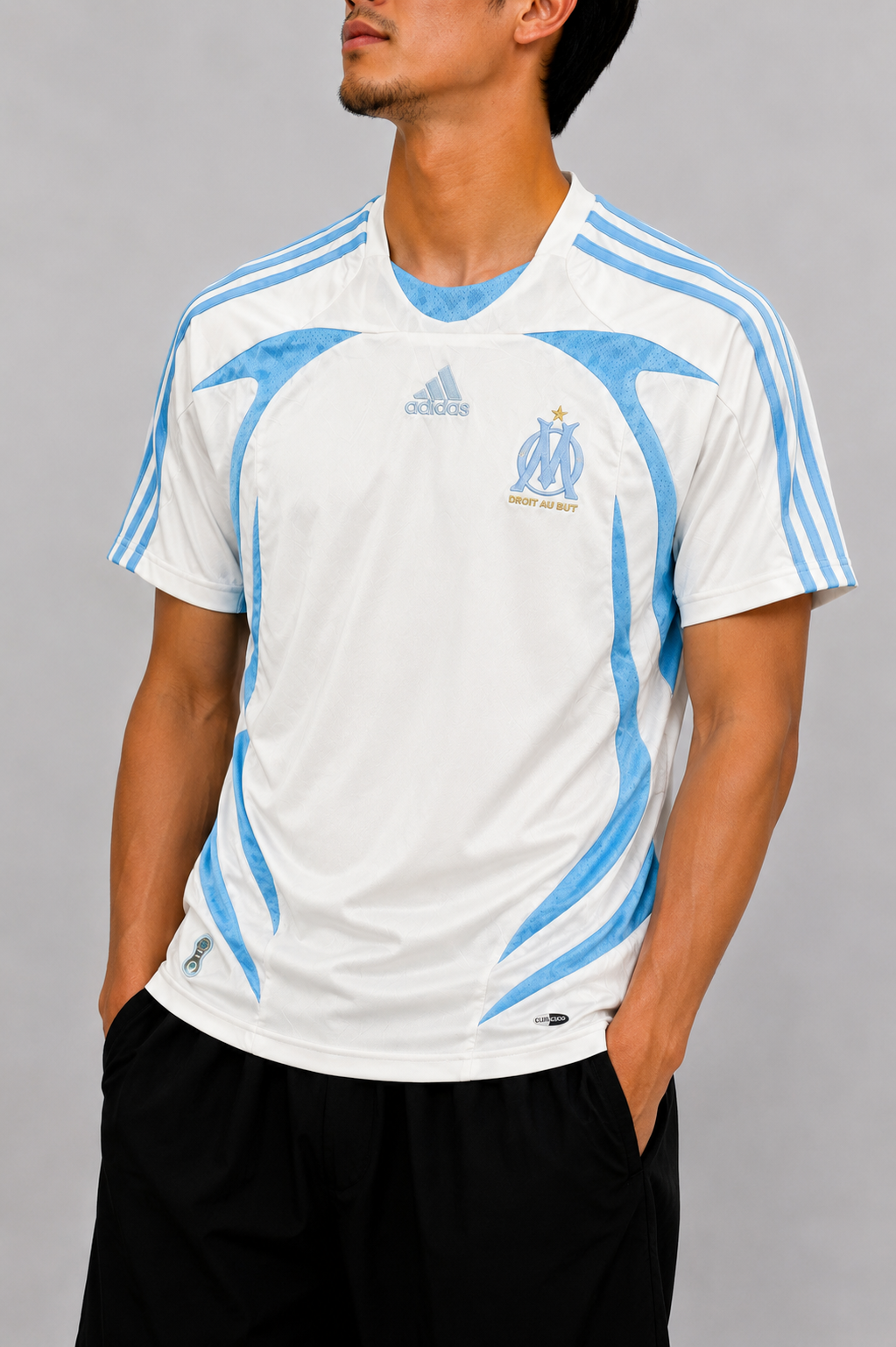 Adidas white/blue marseille shirt