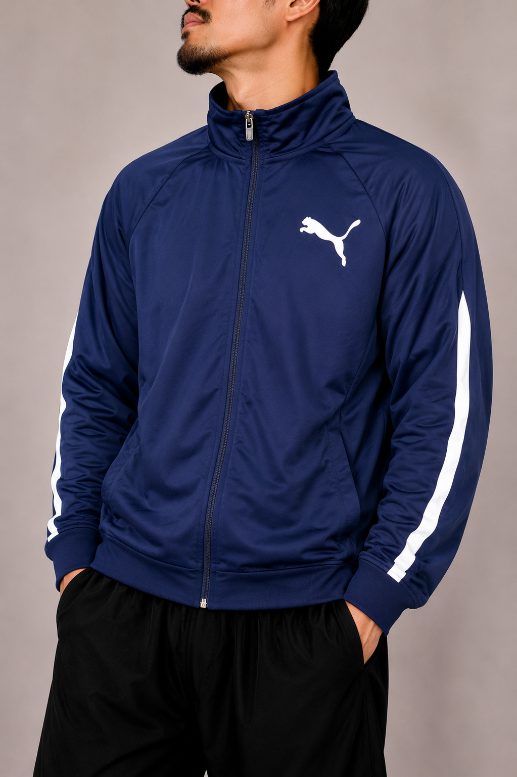Puma blue zip up jacket
