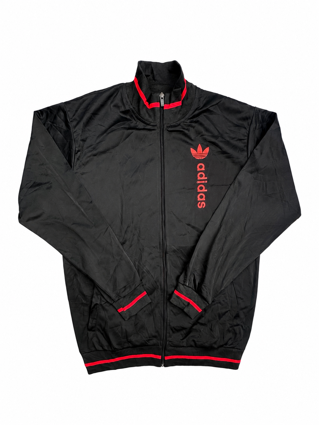 Adidas black/red zip up jacket