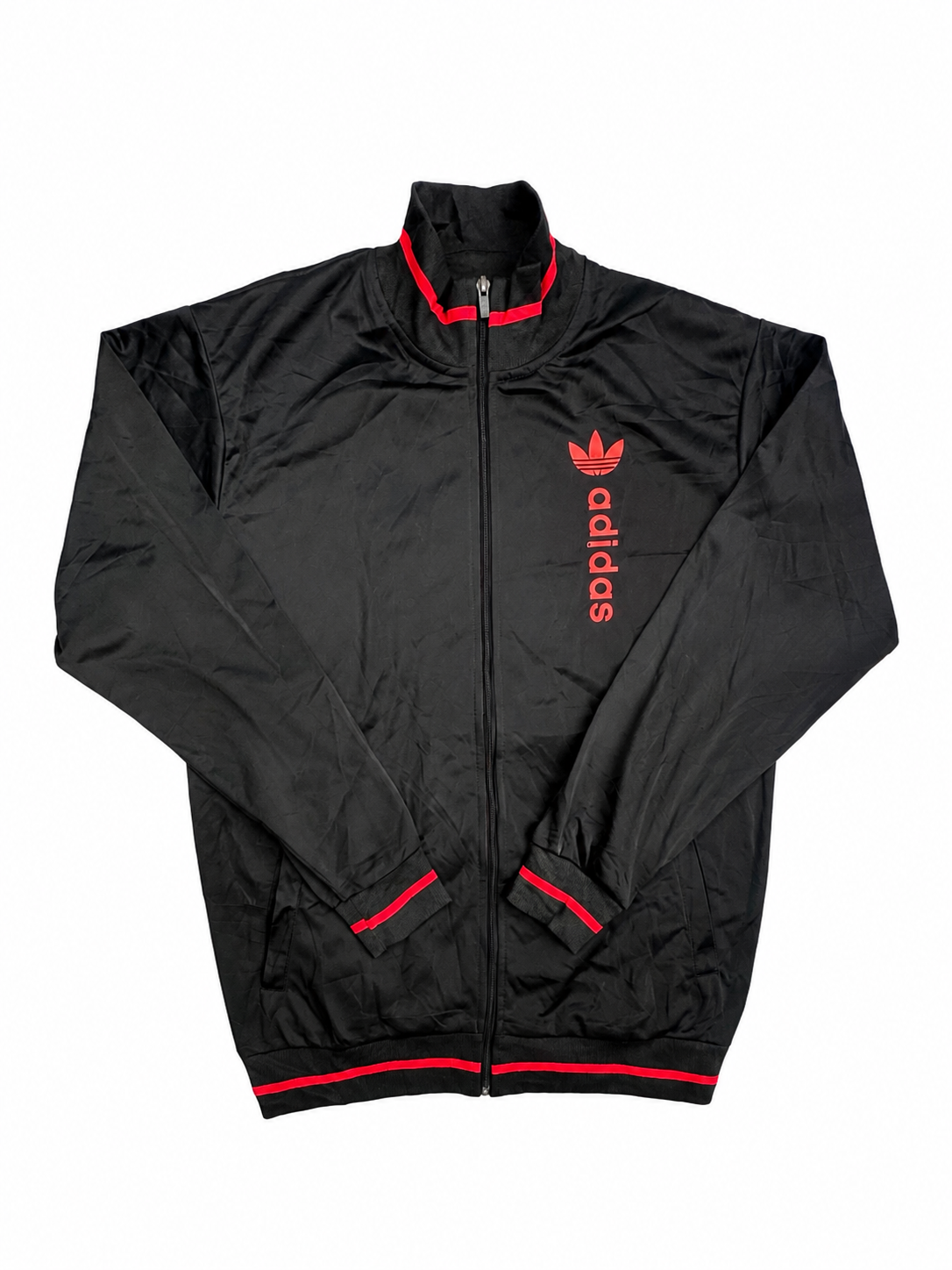 Adidas black/red zip up jacket