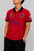 La martina red polo