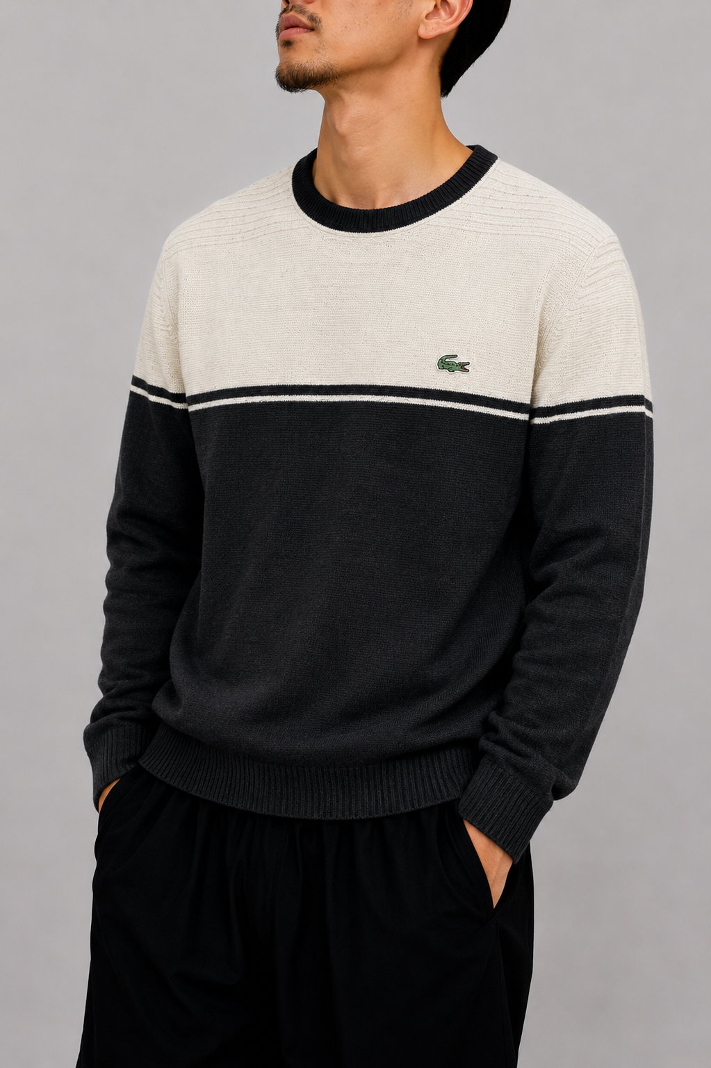 Lacoste black/white sweater