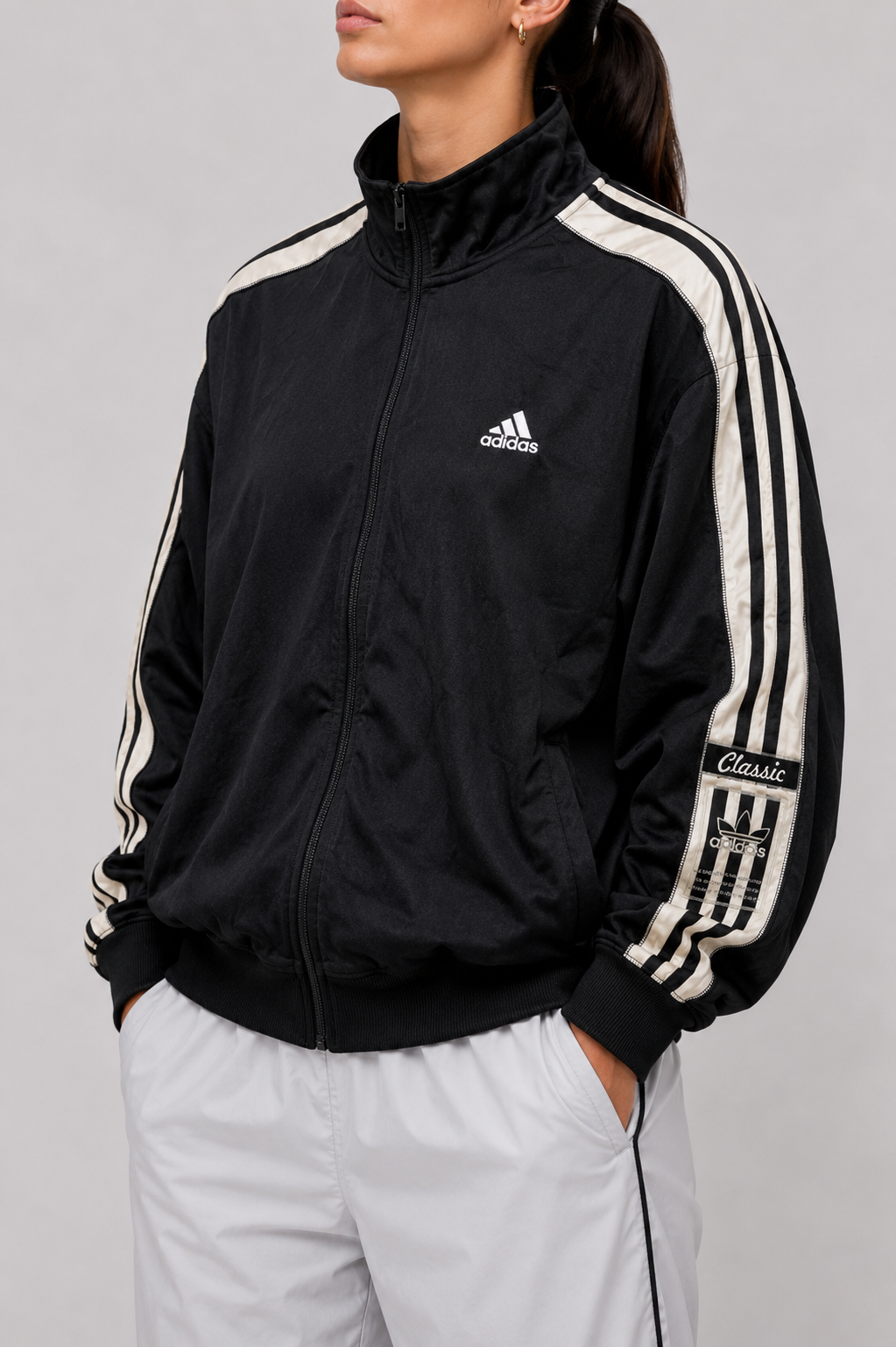 Adidas black zip up jacket