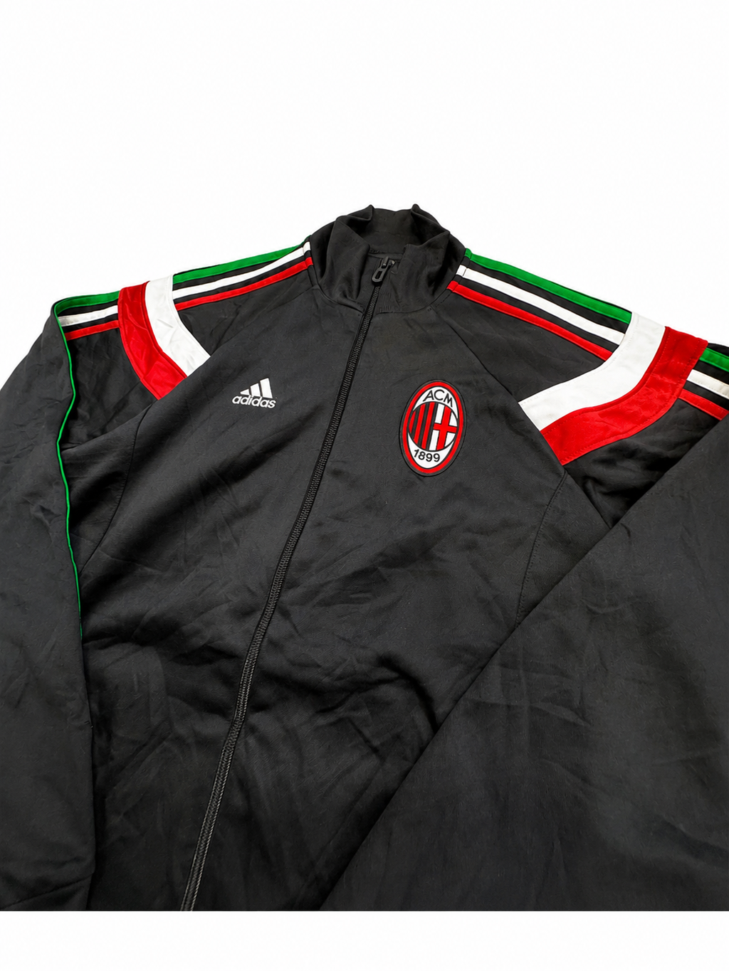 Adidas black AC milan zip up jacket
