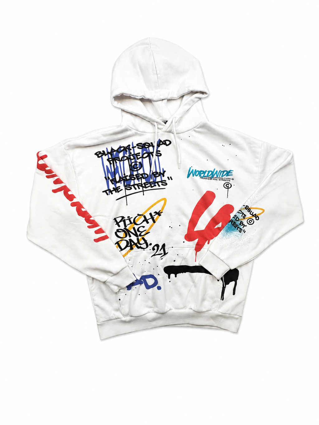 Black squad white Sweater