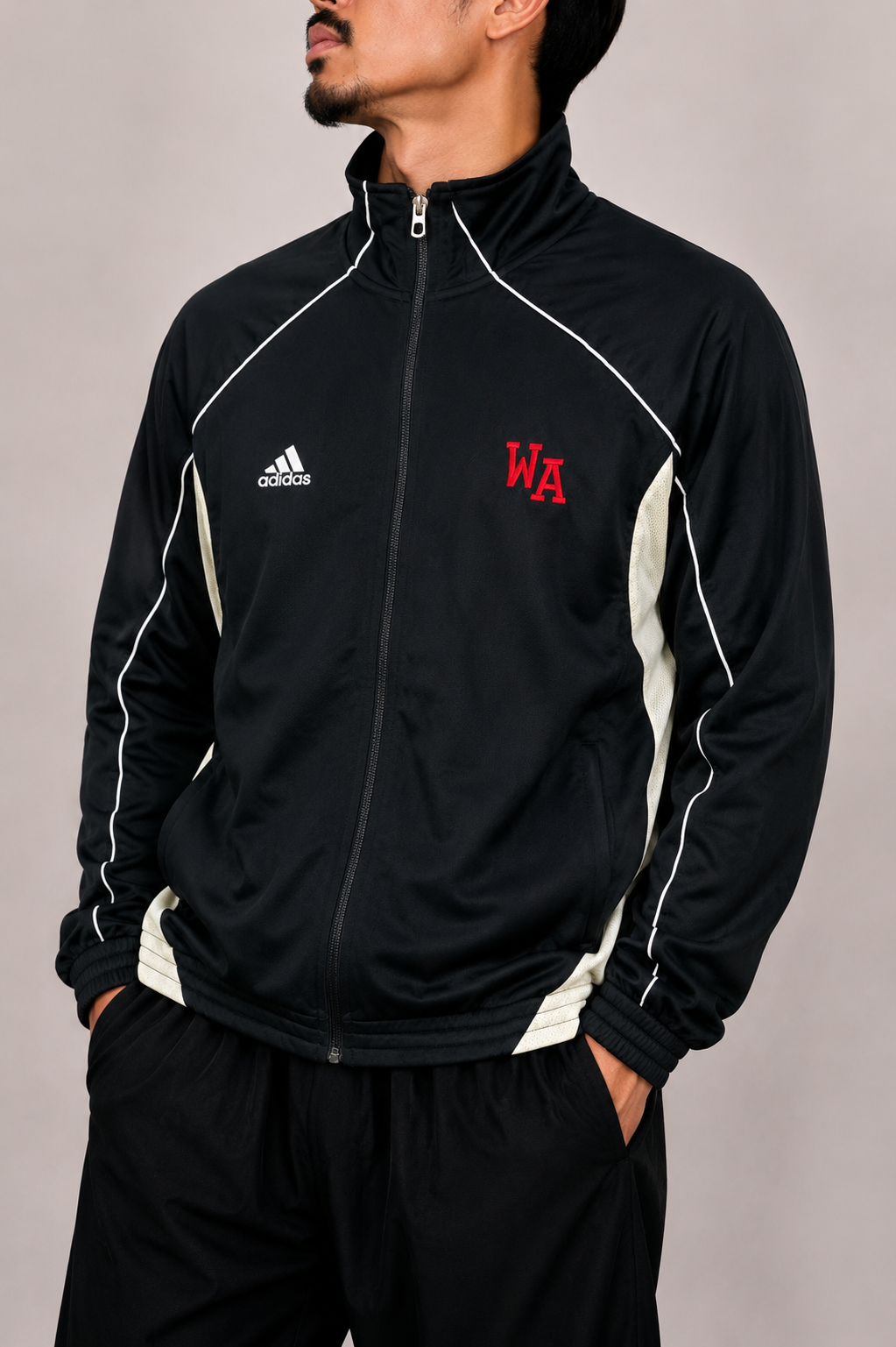 Adidas black zip up jacket