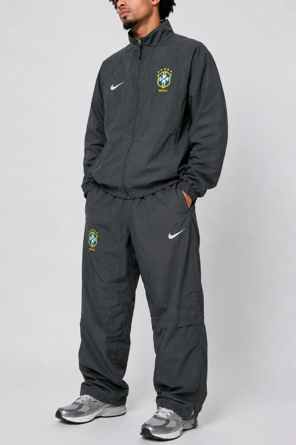 Nike grey brasil tracksuit