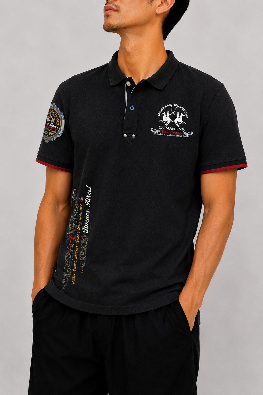 La Martina Black polo