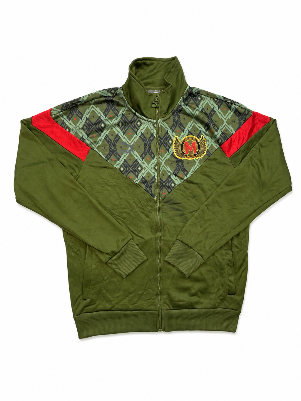 Puma green zip up jacket