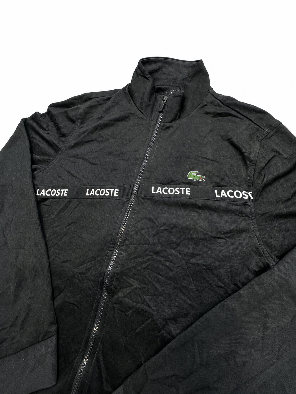 Lacoste black zip up jacket