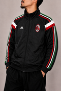 Adidas black AC milan zip up jacket