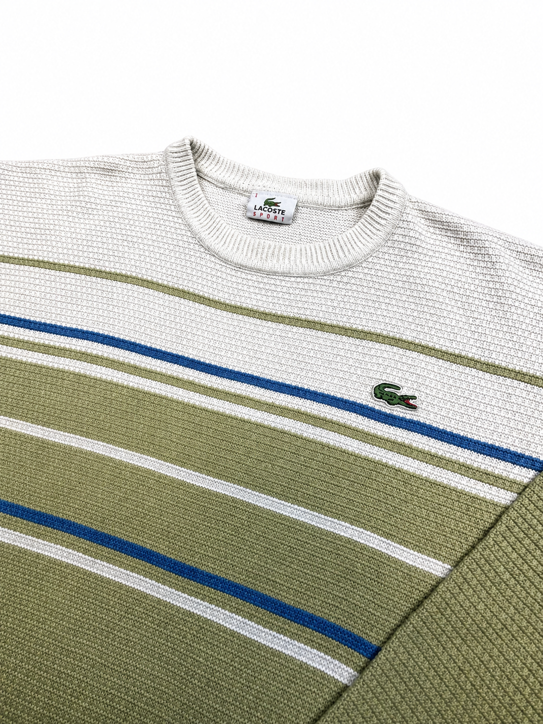 Lacoste white/green sweater