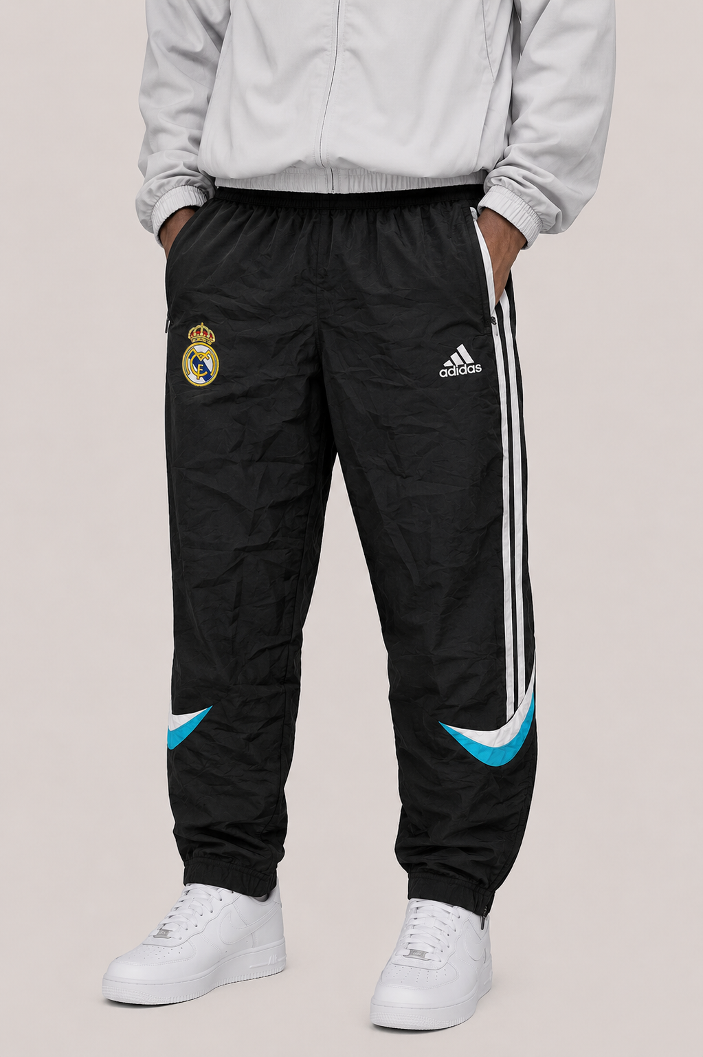 Adidas black real madrid Trackpant