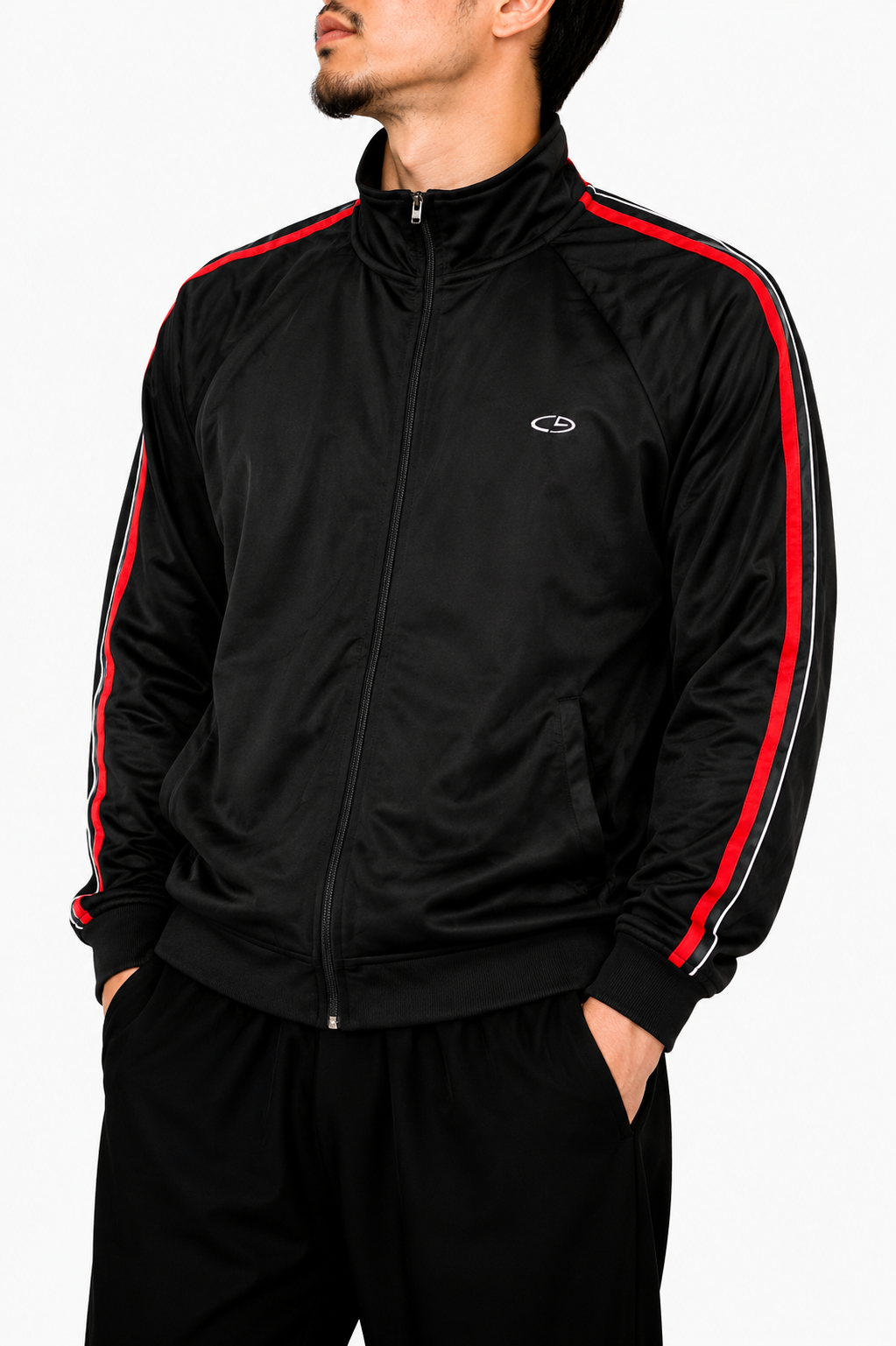 champion black zip up jacket