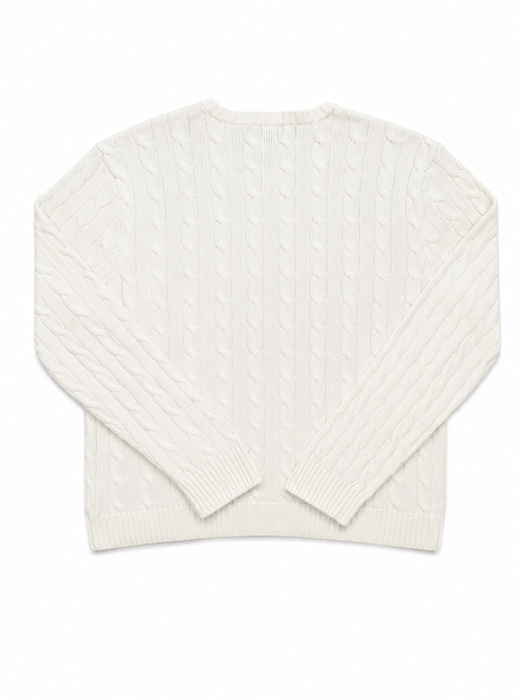 Ralph Lauren white cableknit sweater