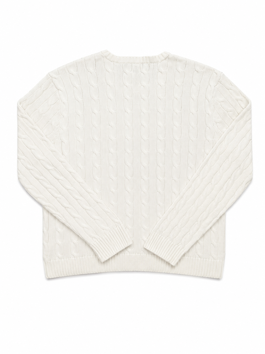 Ralph Lauren white cableknit sweater