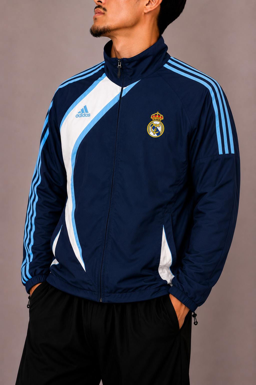 Adidas blue real madrid jacket