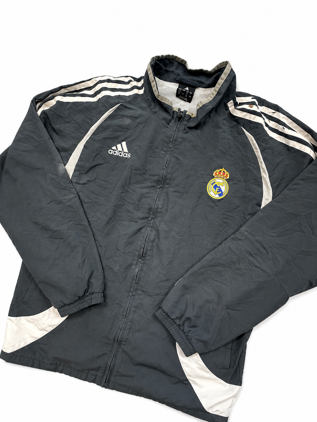 Adidas dark grey real madrid jacket