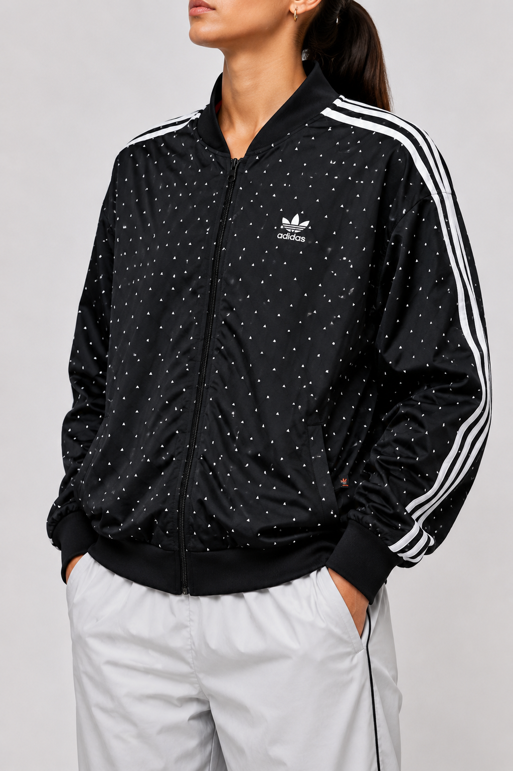 Adidas black pharell williams zip up jacket