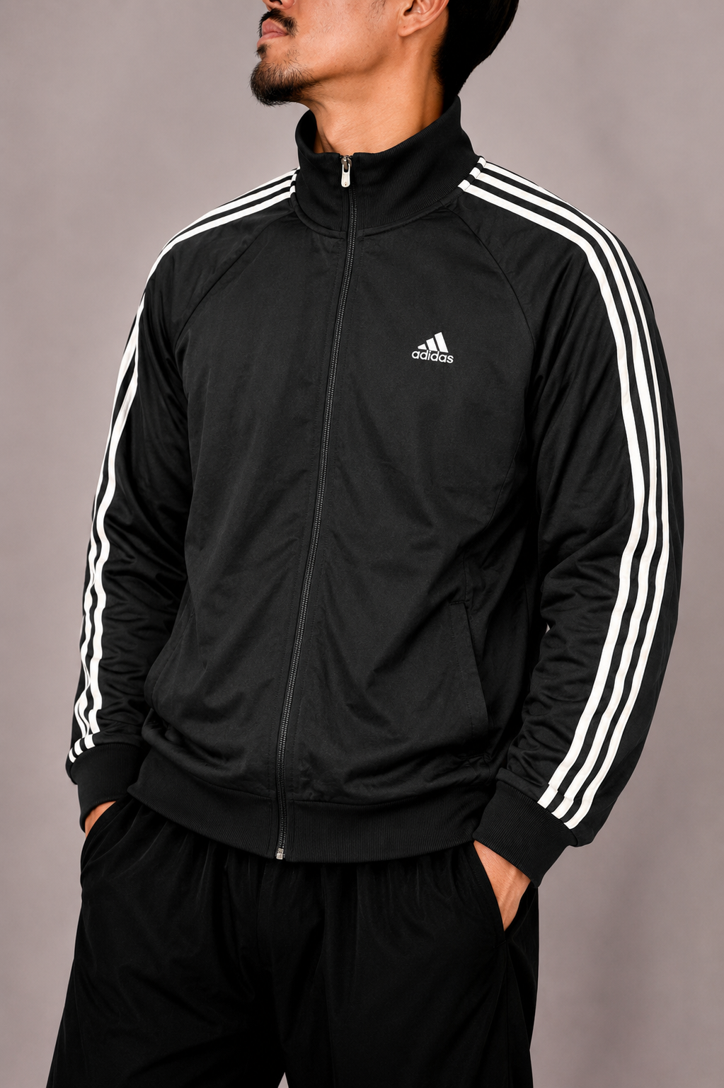 Adidas black zip up jacket