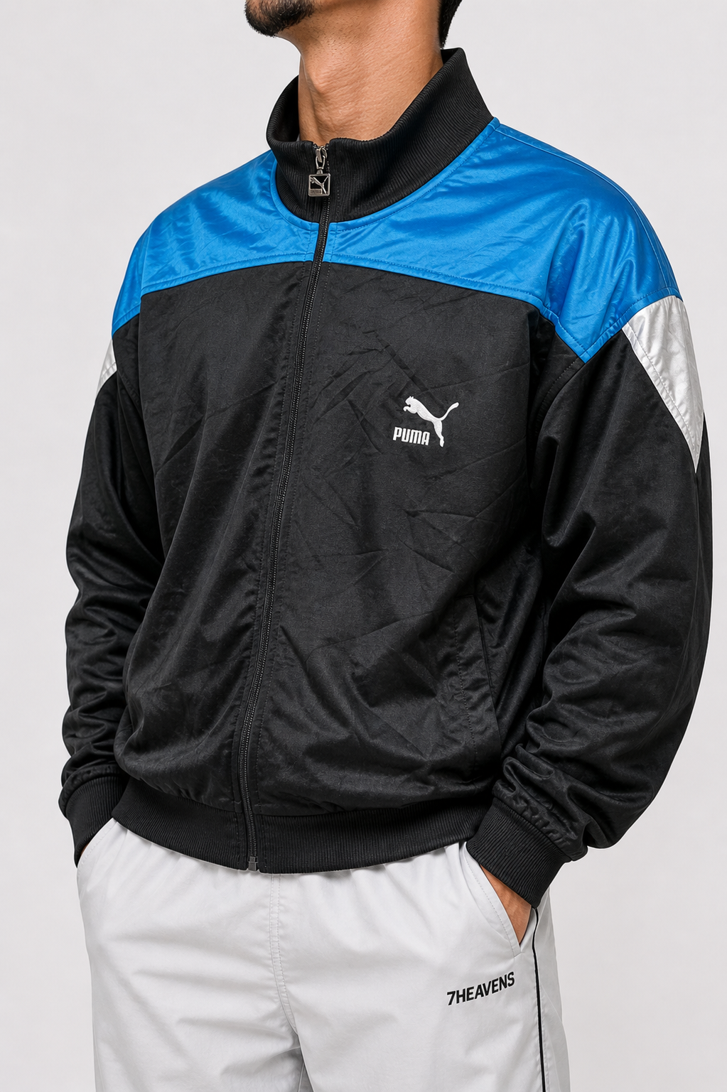 Puma black/blue zip up jacket
