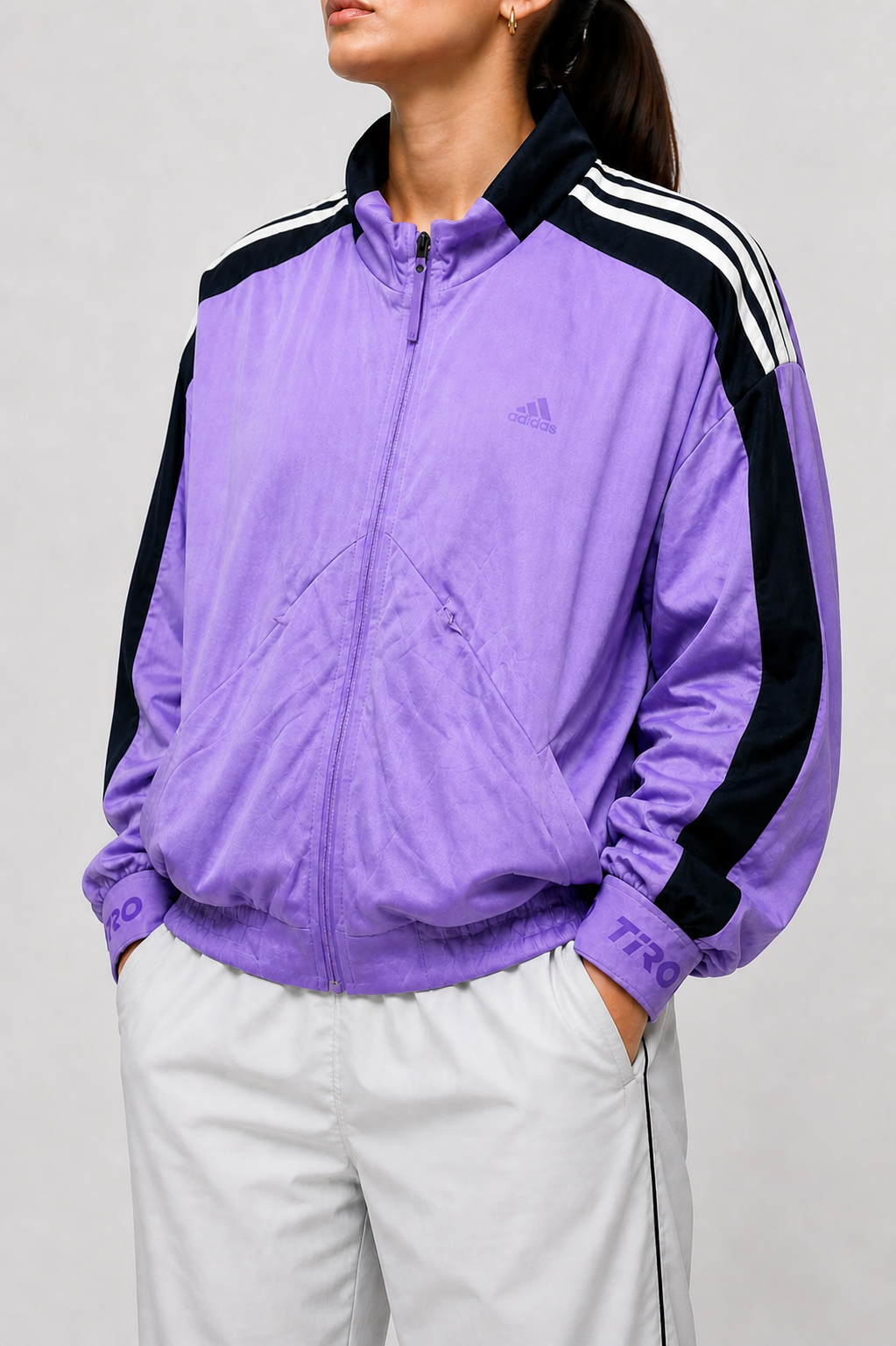 Adidas violett zip up jacket