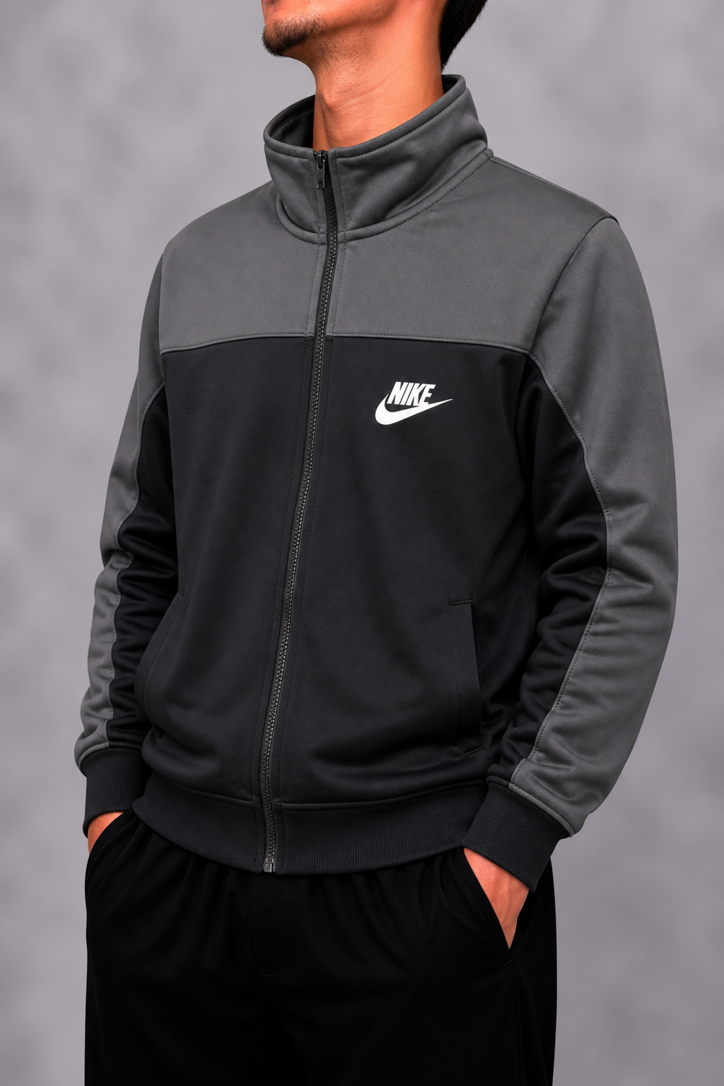 Nike black/grey zip up jacket