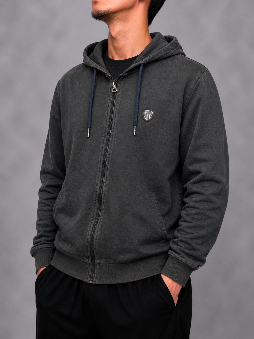 Armani grey zip up jacket
