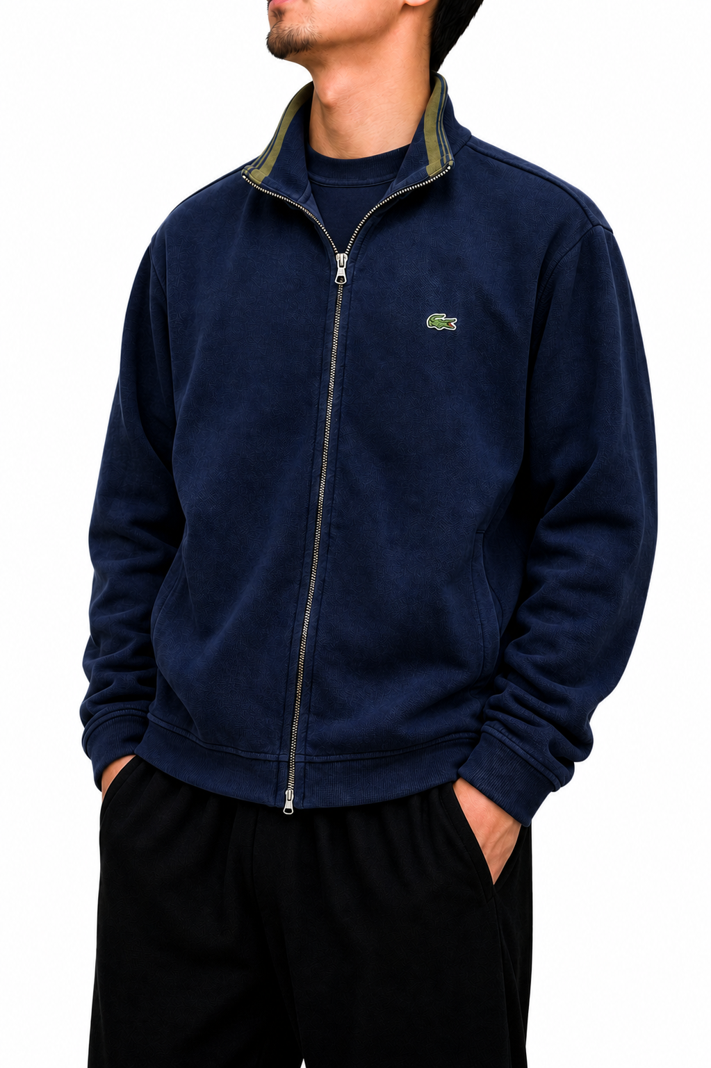 Lacoste blue zip up jacket