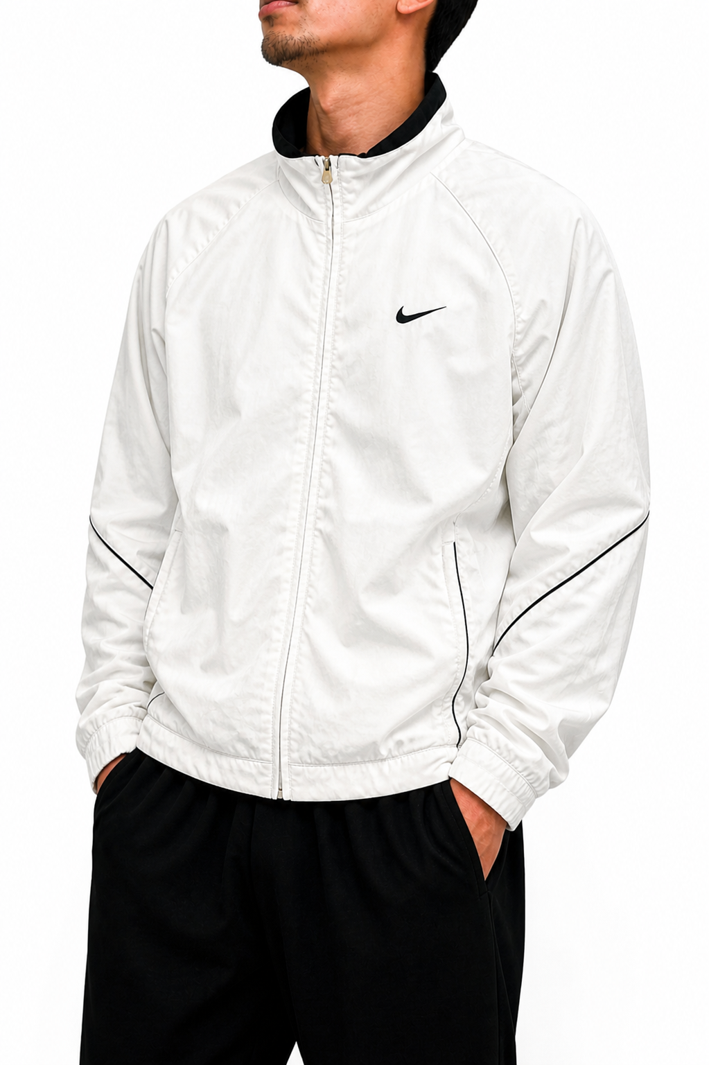 Nike white zip up jacket