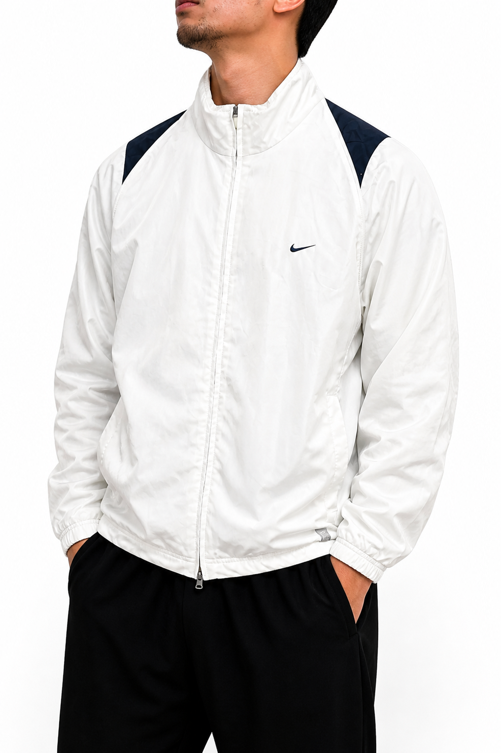 Nike white zip up jacket