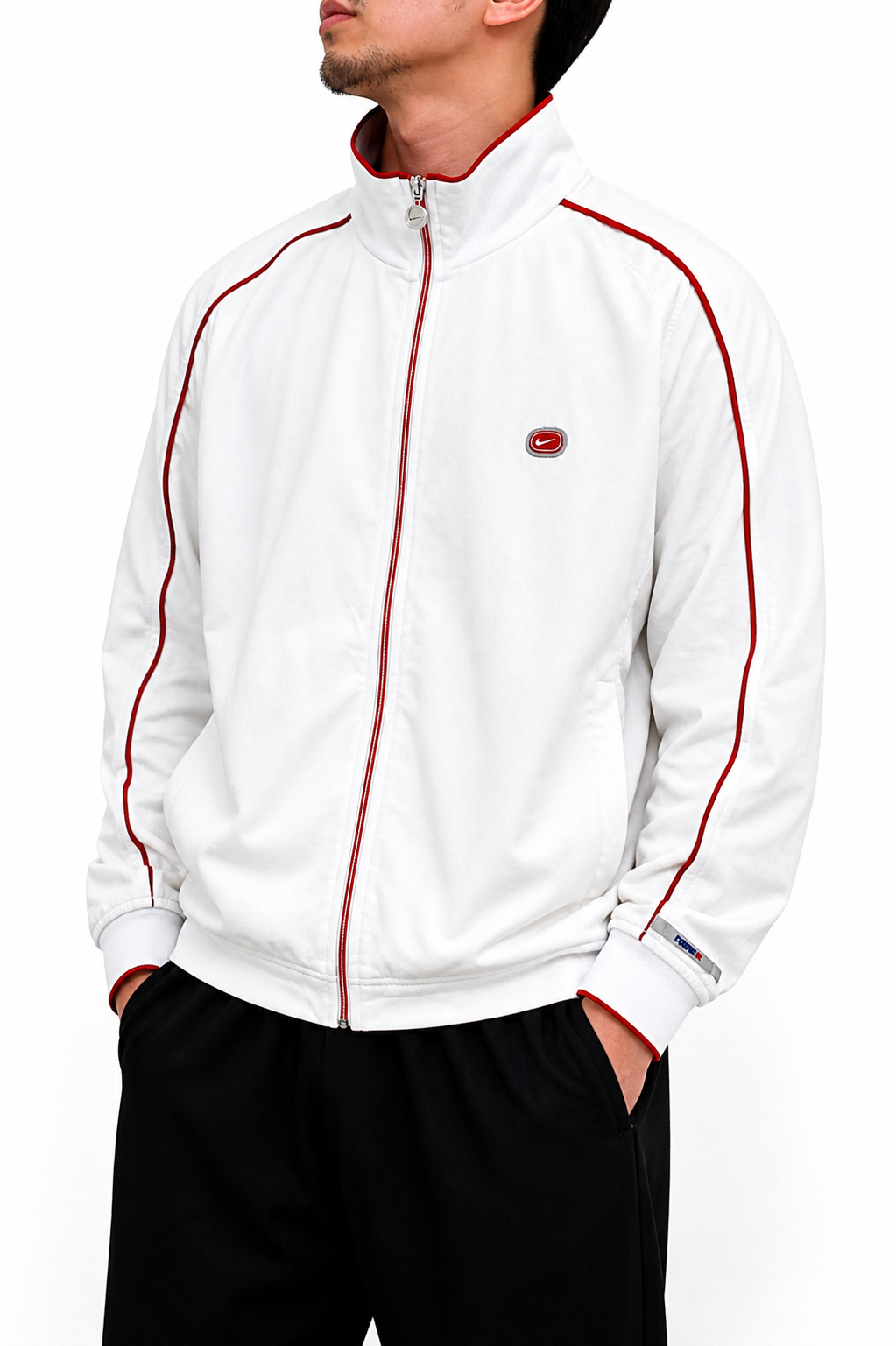 Nike white zip up jacket