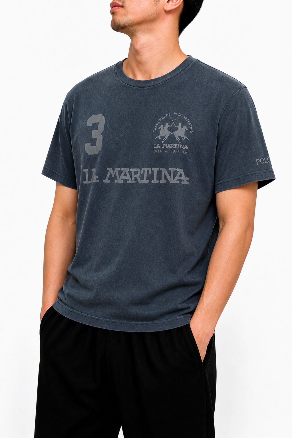 La Martina blue tee