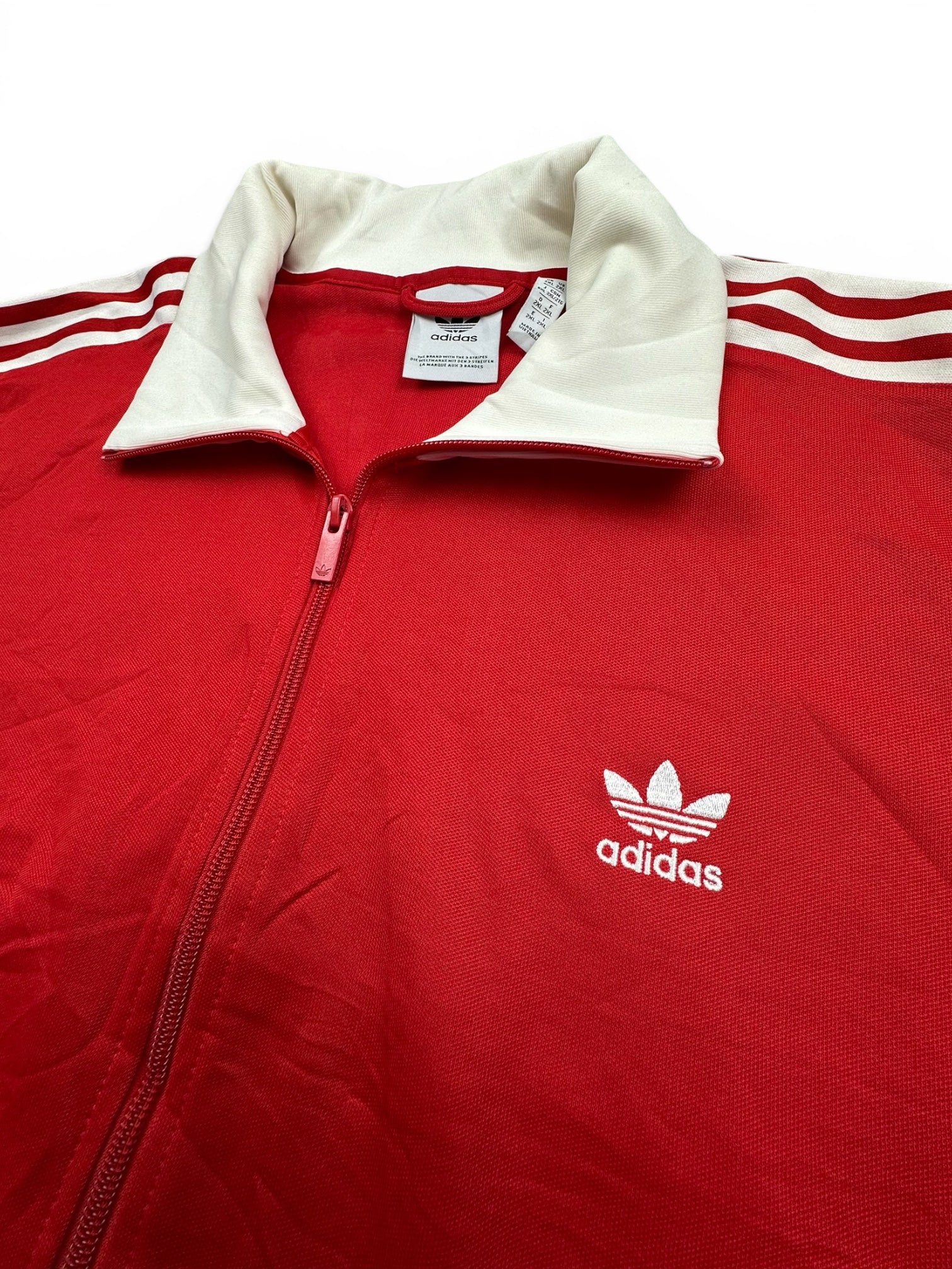 Adidas red zip up jacket